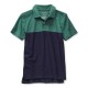 Arizona Boys Short Sleeve Polo Shirt  - Green Color Block 