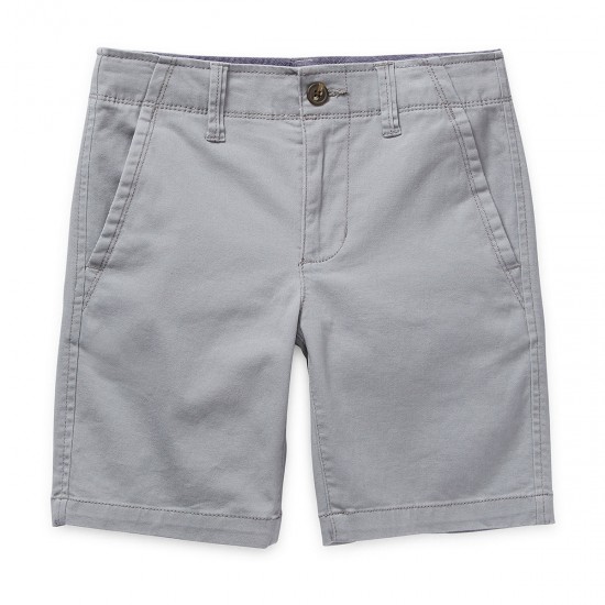 Arizona  Stretch Adjustable Waist Chino Short - Nickel Light