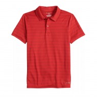  Tek Gear DryTek Striped Polo - Red