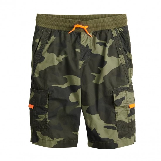 Urban Pipeline Knit Waistband Cargo Shorts -Olive Camo 