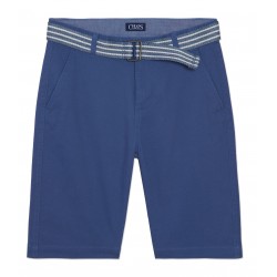 Chaps Stretch Twill Shorts with Belt - Big Boys - Blue 