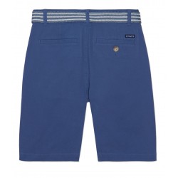 Chaps Stretch Twill Shorts with Belt - Big Boys - Blue 
