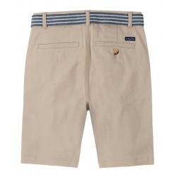 Chaps Stretch Twill Shorts with Belt - Big Boys - Brown