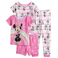 Disney's Minnie Mouse Toddler Girl 4 Piece Pajama Set 