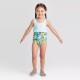 Toddler Girls' Floral Seersucker Empire Ruffle One Piece Swimsuit - Cat & Jack