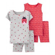 Carter's 4-Piece 100% Snug Fit Cotton PJs - Toddler Girls 