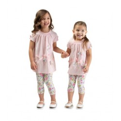 Bonnie Jean Toddler Girls 2T-4T Butterfly/Flower Tunic Top & Floral Leggings Set Bonnie Jean Toddler Girls 2T-4T Butterfly/Flower Tunic Top & Floral Leggings Set