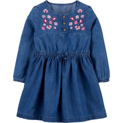 Carter's Embroidered Denim Dress