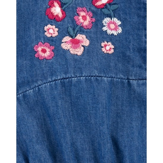 Carter's Embroidered Denim Dress