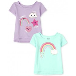 Toddler Girls Graphic Top 2-Pack