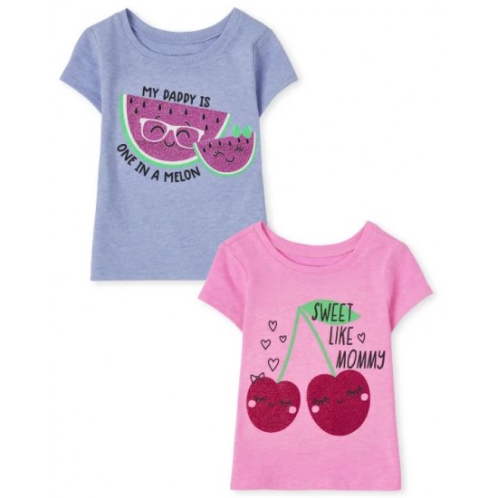 Toddler Girls Fruit Graphic Tee 2-Pack