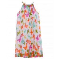 Rare Editions Toddler Girls Pleated Print Dress