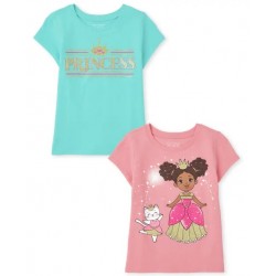 Baby And Toddler Girls Princess Graphic Tee 2-Pack