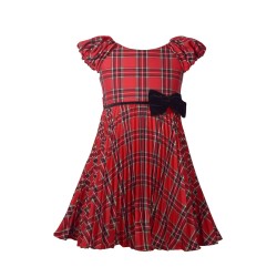 Bonnie Jean Toddler Girls Crystal Pleat Plaid Dress 