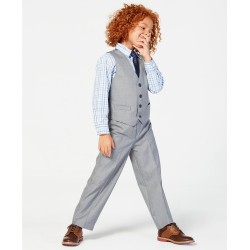 Nautica 4-Pc. Sharkskin Vest Shirt & Pants Set : Toddler & Little Boys