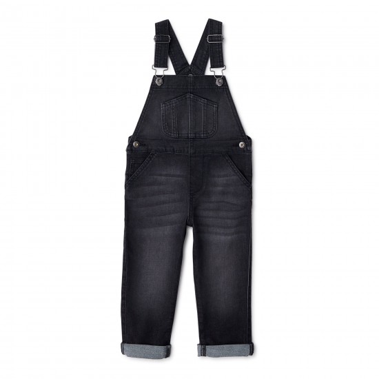 Wonder Nation Toddler Boy Denim Overalls -  Black