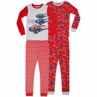 Boy's 4 Piece Cotton Pajama by Member Mark - Crushing To Bed