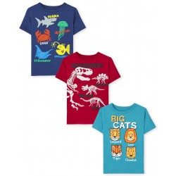 Toddler Boys Animals Graphic Tee 3-Pack