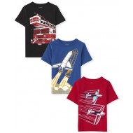 Toddler Boys Vehicle Graphic Tee 3-Pack