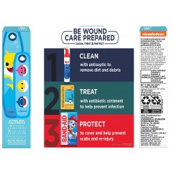 Baby Shark Characters Kids and Toddlers Bandages for Minor Cuts & Scrapes: 20 Count Baby Shark Characters Kids and Toddlers Bandages for Minor Cuts & Scrapes: 20 Count