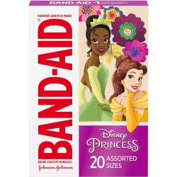 Disney Princess Characters Kids and Toddlers Bandages for Minor Cuts & Scrapes: 20 Count