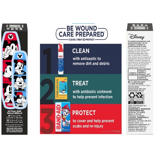 Disney's Mickey Mouse Kids and Toddlers Bandages for Minor Cuts & Scrapes: 20 Count