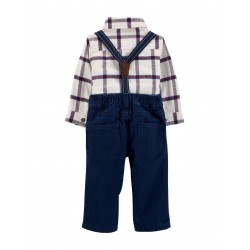 Carter's. Plaid Pocket Bodysuit & Suspender Pants Set - Baby 3-18 