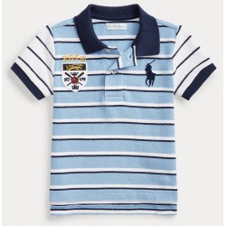 Ralph Lauren Big Pony Crest Cotton Polo 6-24 months - Blue