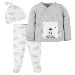 Gerber 3-Piece Baby Boys Bear Take-Me-Home Set