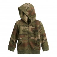 Toddler Boy  Fleece Full Zip Raglan Hoodie by Jumping Beans - Green Camo 