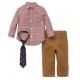 Little Me Baby's Three-Piece Cotton Top Pants & Tie Set - 12 to 24 months  CAMEL
