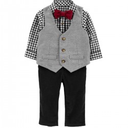 Carter's Baby Boys' Vest Top & Bottom Set - Gray