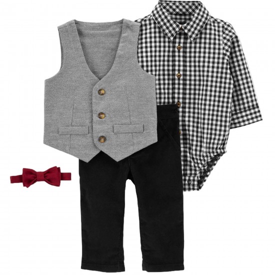 Carter's Baby Boys' Vest Top & Bottom Set - Gray