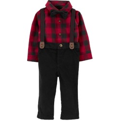 Carter's Baby Boys' Plaid Top & Bottom Set - Black/Red