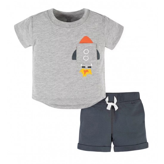 Gerber Baby Boys 2 Piece Pocket T-Shirt Set