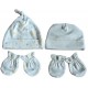 Gerber Baby Neutral Stars Caps & Mittens Set 4 pc