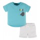 Gerber Baby Boys 2 Piece Pocket T-Shirt Set - Blue ROAR 