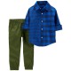 Carter's  Baby & Toddler 2-Piece Plaid Button-Front Shirt & Pant Set