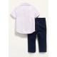 Short-Sleeve Shirt with  Bow-Tie & Chino Pants 2-Pack Set - Baby Boy 