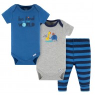 Gerber Baby  Boy's 3pc Animal World Top and Bottom Set 