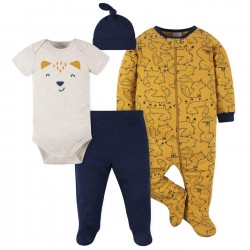 Gerber 4-Piece Baby Boys Fox Outfit Set