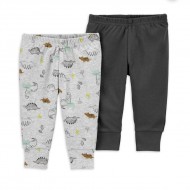 Carter's Child of Mine Baby Boy Pants - 2 Pack Dino Solid Carter's Child of Mine Baby Boy Pants - 2 Pack Dino Solid