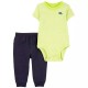 Carter's Boys' 4 Piece Bodysuit Pant Set - Green Chameleon