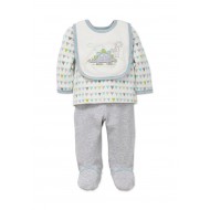 Little Me Baby Boys' 3 Piece Lap Shoulder Set W/Bib Dino