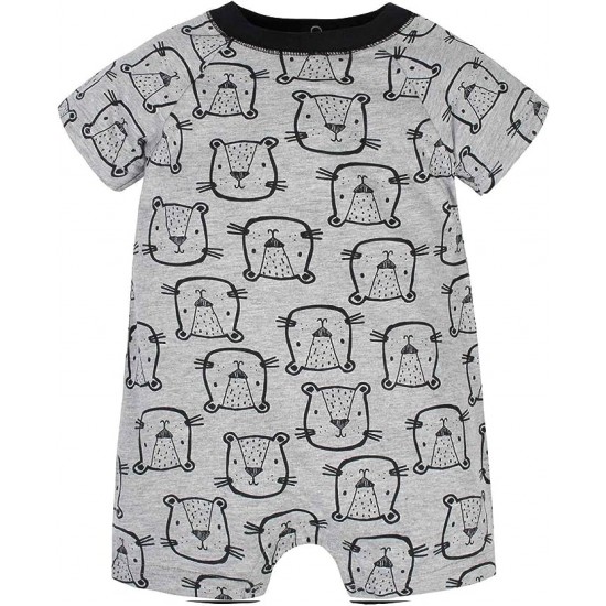 Gerber baby-boys 2-pack Rompers - Black Grey Tiger 