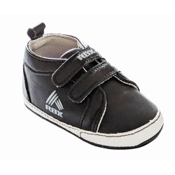 RBX Unisex Black Infant Soft Sole Sneaker - Baby Boy or Girl 