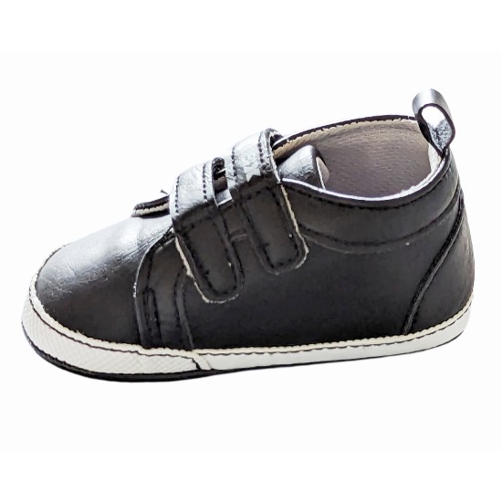 RBX Unisex Black Infant Soft Sole Sneaker - Baby Boy or Girl 