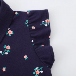 Allover Navy Floral Pique Polo Tutu Summer Dress - 2T to 7 Years Allover Navy Floral Pique Polo Tutu Summer Dress - 2T to 7 Years