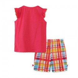 Girl's Owl Print Tee with Shorts Set - 2T to 7 Years Girl's Owl Print Tee with Shorts Set - 2T to 7 Years