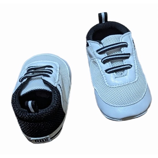 White & Black Color Block Sneaker - Baby Boys RBX